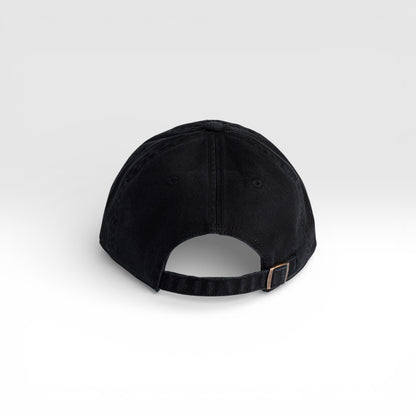 Chill Caterpillar logo baseball cap, back view showing adjustable strap